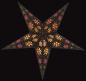 Preview: Baby Madras Black - Foldable glowing Paperstar with 5 points, 40 cm